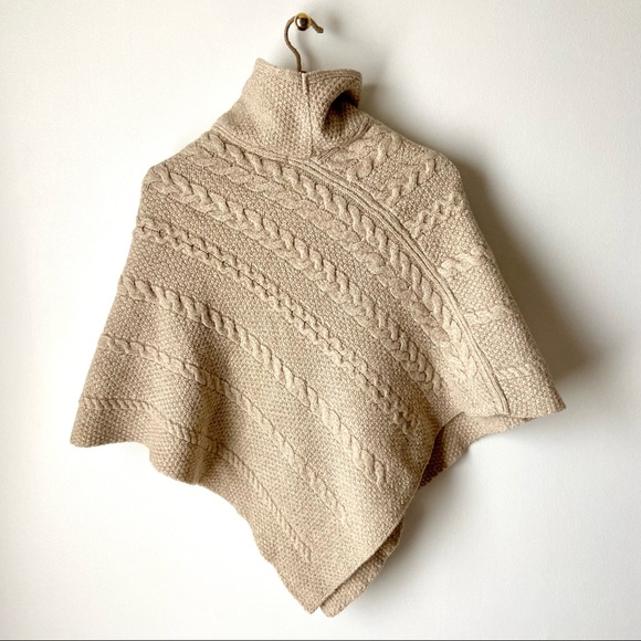 INIS CRAFTS Merino Wool Poncho S/M - Picture 2 of 4